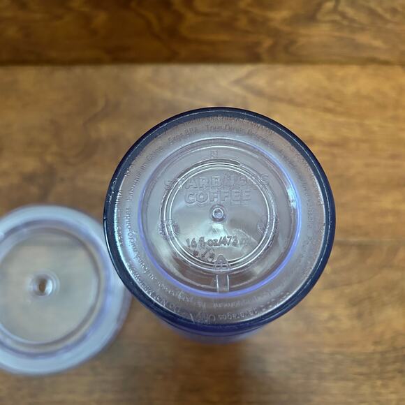 STARBUCKS Cold Cup Clear Grande Tumbler Traveler 16oz - Picture 4 of 5